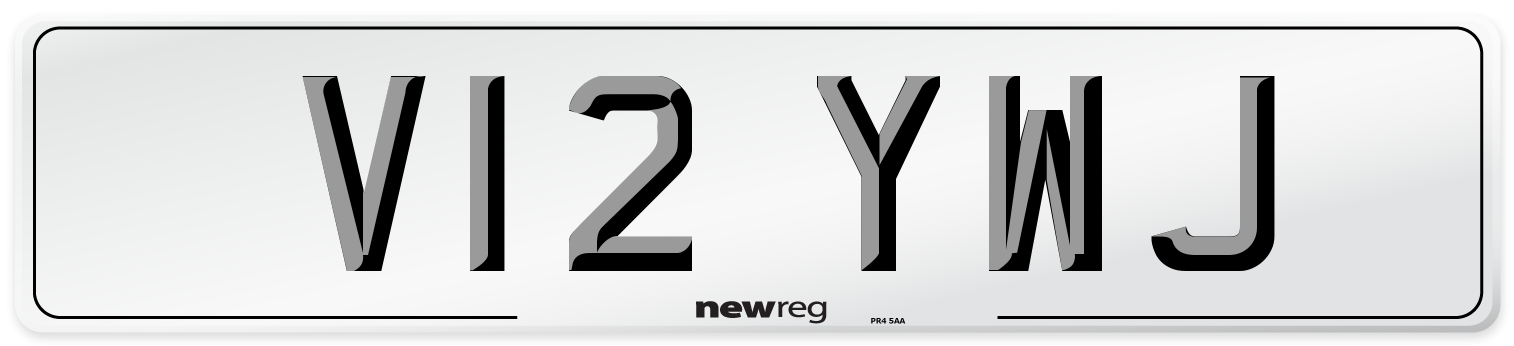 V12 YWJ Number Plate from New Reg